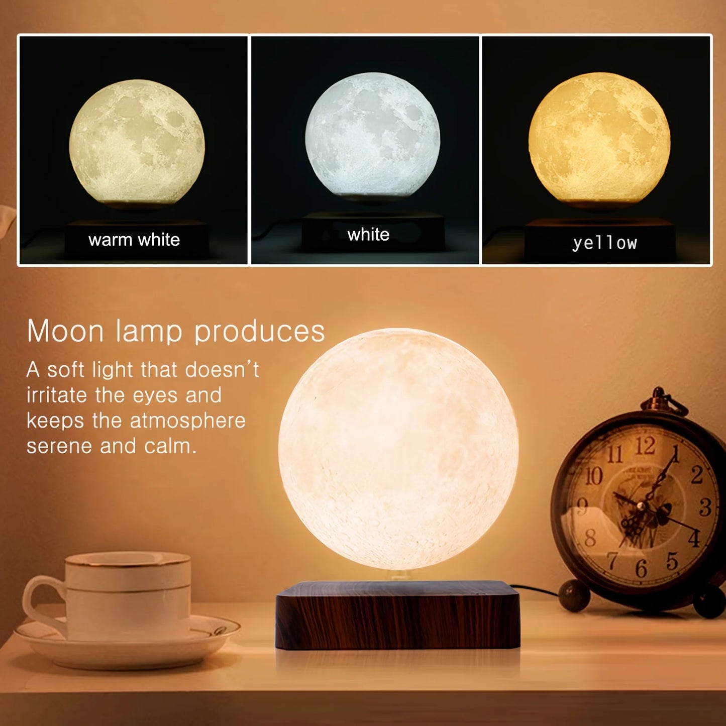 Moon Glow: Floating Touch Night Light
