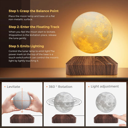 Moon Glow: Floating Touch Night Light