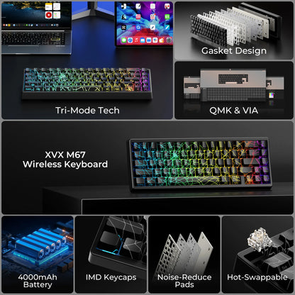 Spider RGB Wireless Keyboard – Multi-Color LED
